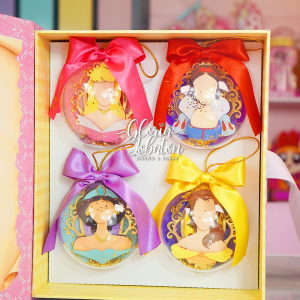 ESFERAS NAVIDAD PRINCESAS / 4 DISEÑOS - PARTE 01