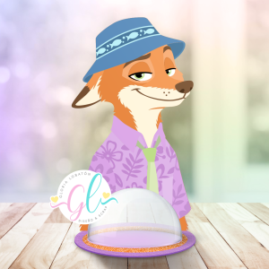 GOLOSINERO CAPAS DE CARTULINA - ZORRO NICK SOMBRERO - ZOOTOPIA 2