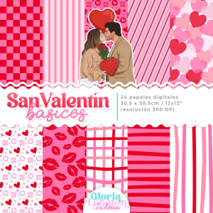 PAPELES DIGITALES - SAN VALENTIN - BÁSICOS