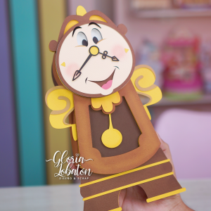 COGSWORTH / DIN DON - RELOJ CAPAS CARTULINA BELLA Y BESTIA