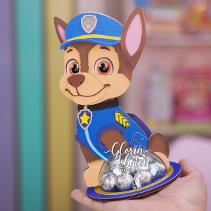 GOLOSINERO CHASE PAW PATROL - CAPAS DE CARTULINA